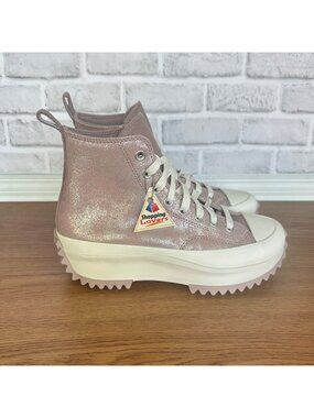 ⭐Converse Run Star Hike Hi Platform Glitter Sz 8 Men Shoes Sneaker Pink A11578C⭐